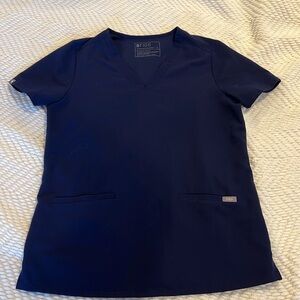 Figs Casma Scrub Top (Navy) - S